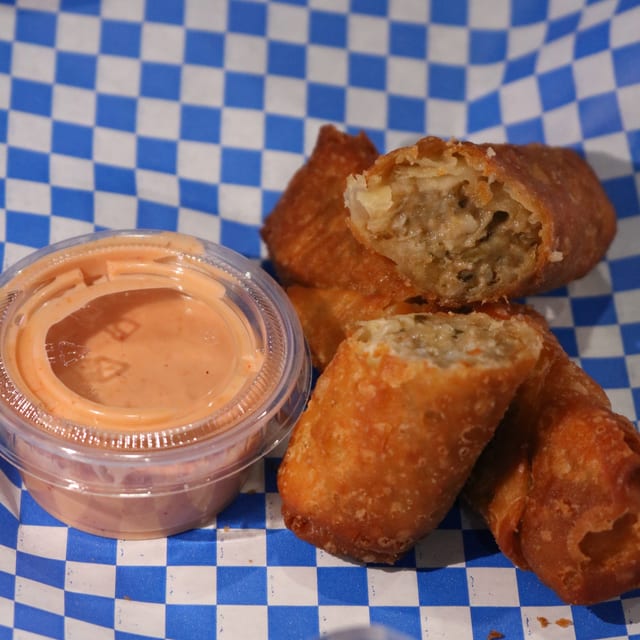 Boudin Egg Rolls.